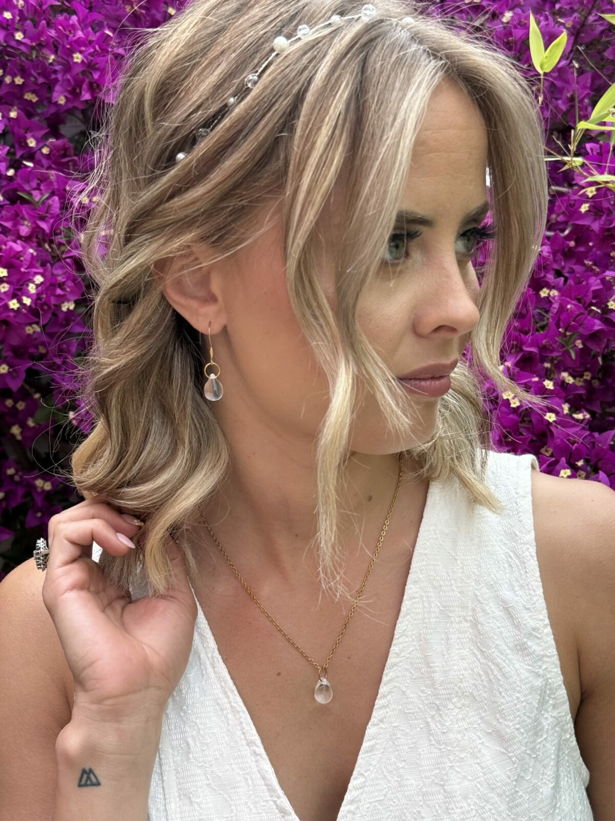 COLLIER VERA AVEC CHAINE DE DOS – Image 2